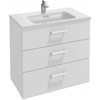 Раковина JACOB DELAFON VOX EXAE112-00 81x46 с тумбой белый лак Раковина JACOB DELAFON VOX EXAE112-00 81x46 с тумбой белый лак